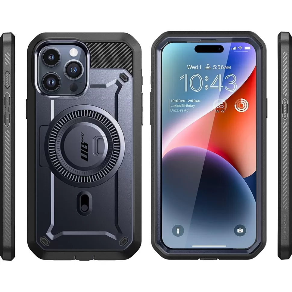 SUPCASE Unicorn Beetle PRO MAG Rugged Case for iPhone 15 Pro Max, Shock-Absorbing, Dark Blue (SPH23MX67MGPSMN) Hot
