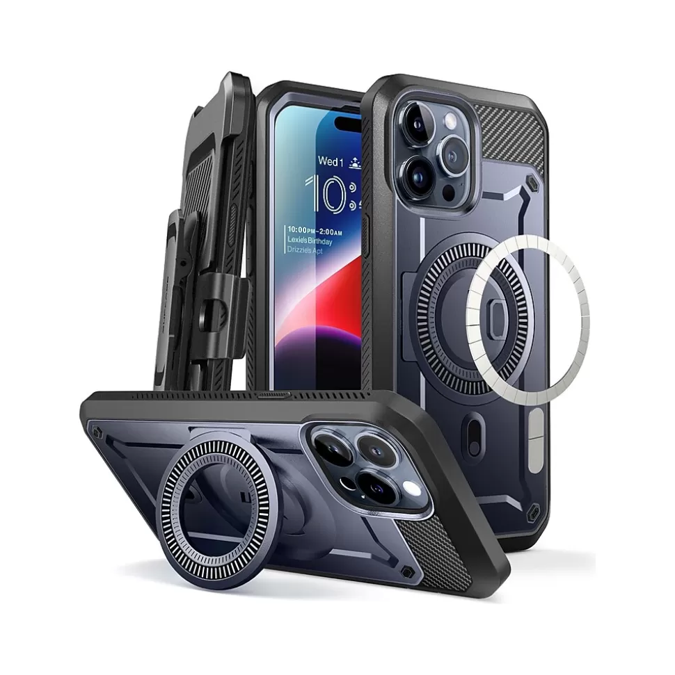 SUPCASE Unicorn Beetle PRO MAG Rugged Case for iPhone 15 Pro Max, Shock-Absorbing, Dark Blue (SPH23MX67MGPSMN) Hot