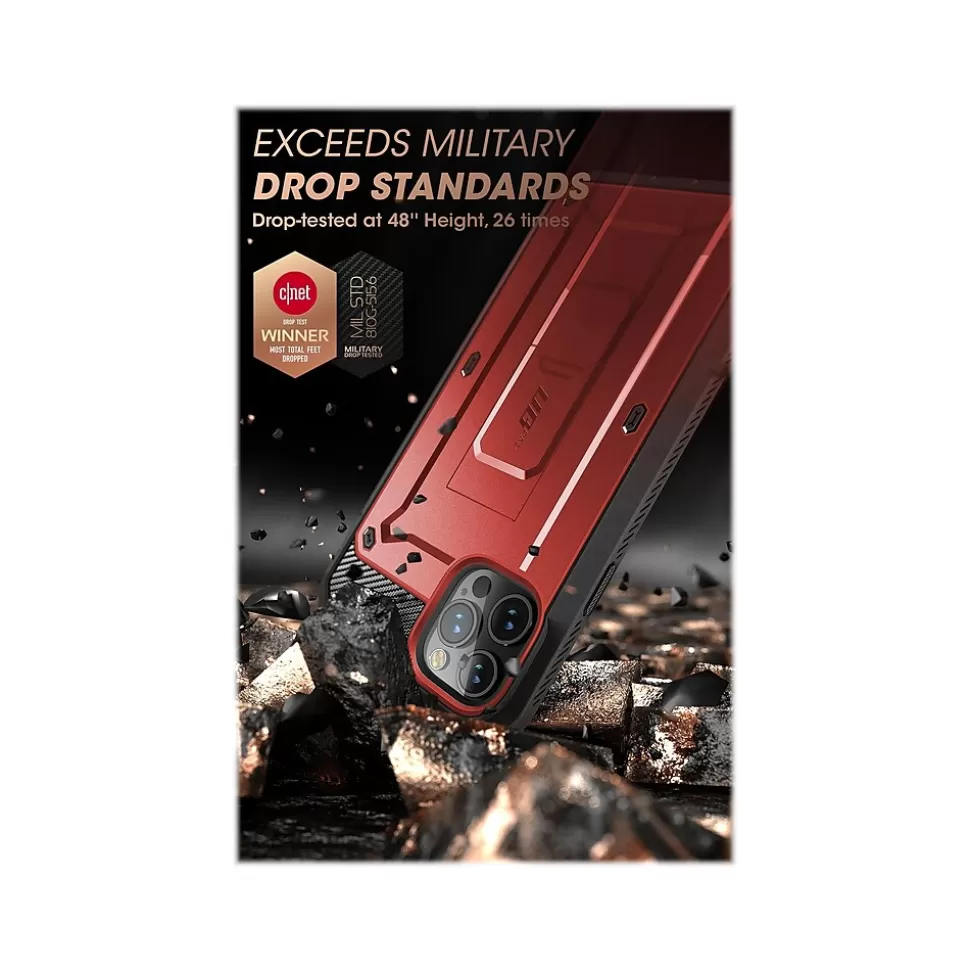 SUPCASE Unicorn Beetle Pro Metallic Red Rugged Case for iPhone 13 Pro Max (SUP-iPhone2021-6.7-UBPro-SP-Ruddy) New