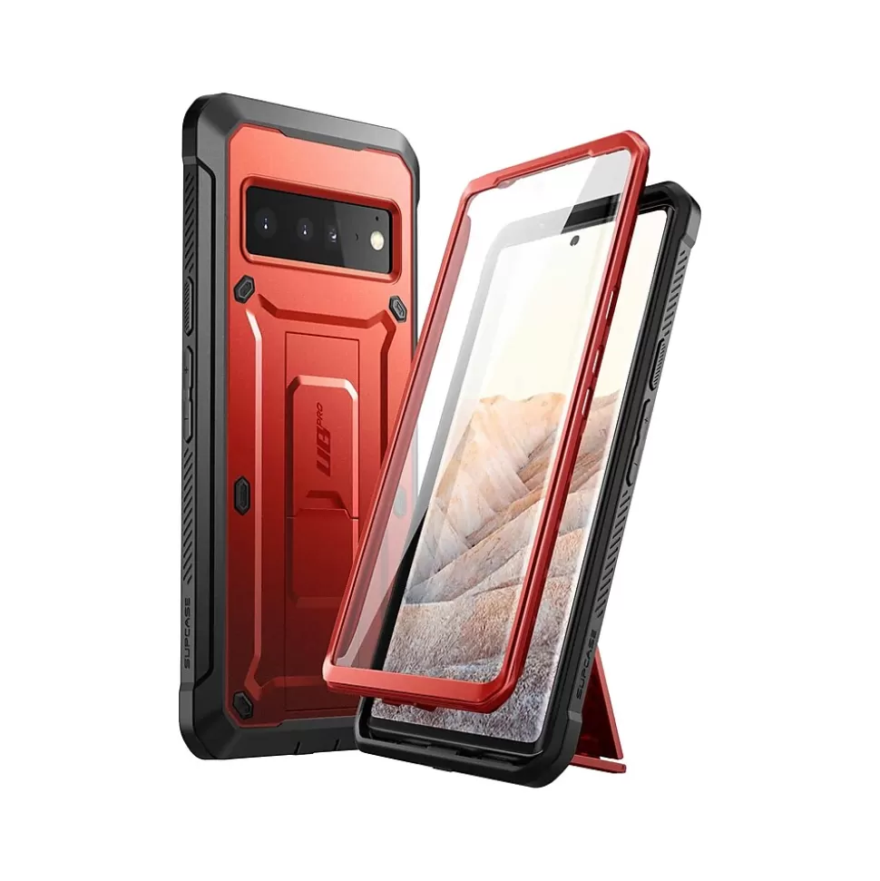 SUPCASE Unicorn Beetle PRO Metallic Red Rugged Holster Case for Google Pixel 6 Pro (SUP-GooglePixel6Pro-UBPro-SP-Ruddy) Cheap
