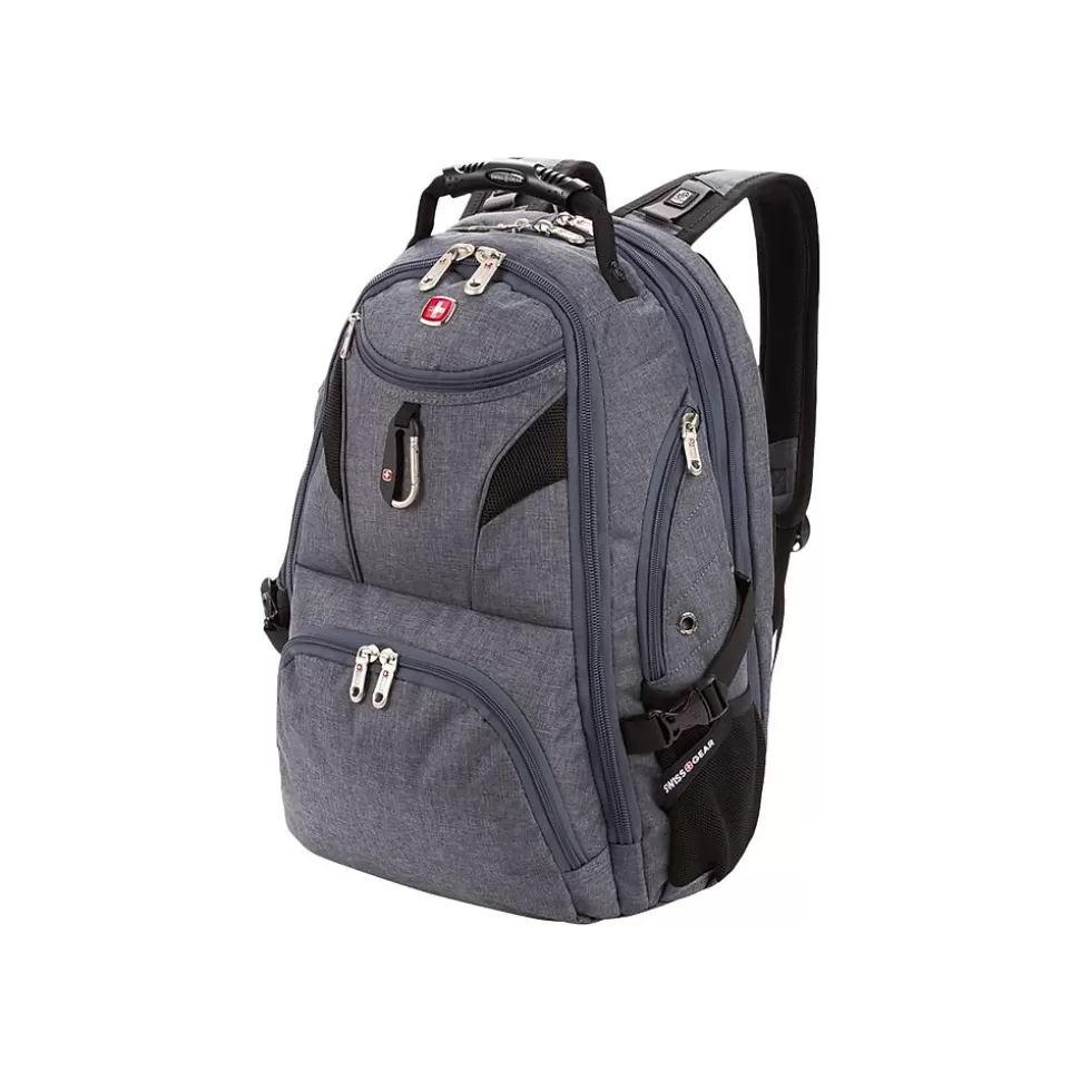 SWISSGEAR ScanSmart Laptop Backpack, Gray Heather Fabric (5977404420) Discount