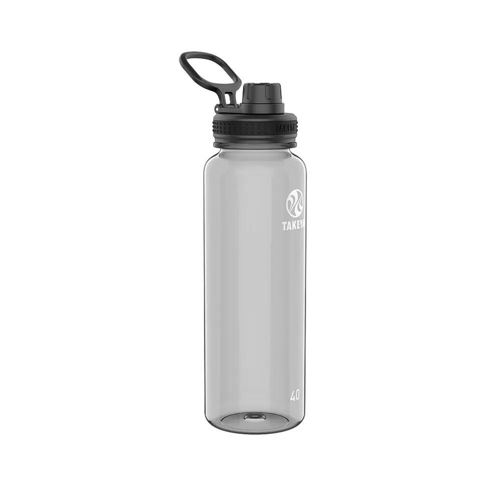 Takeya Tritan Plastic Water Bottle, 40 oz., Stormy Black (50412) Discount