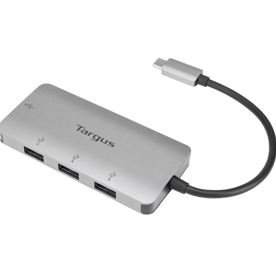 Targus 4-Port USB-C Hub, Silver (ACH226BT) Fashion