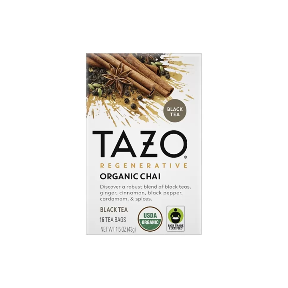 Tazo Black Tea, Tea Bag, 1.5 Oz., 16/Box (10794522003058) Flash Sale