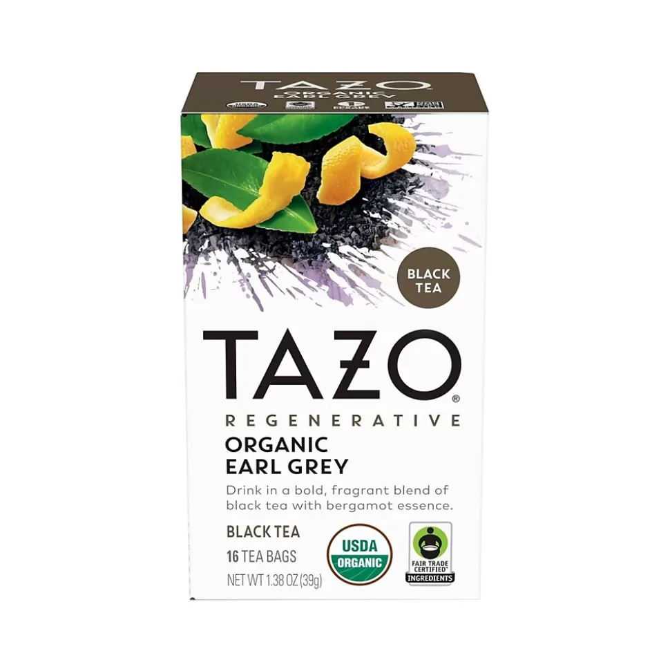 Tazo Earl Gray Black Tea, Tea Bag, 1.38 Oz., 16/Box (10794522003522) Flash Sale