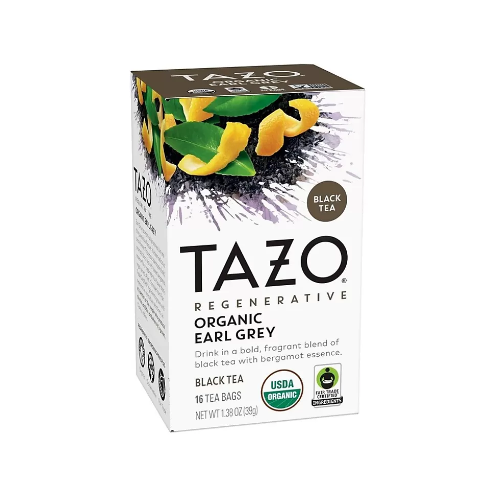 Tazo Earl Gray Black Tea, Tea Bag, 1.38 Oz., 16/Box (10794522003522) Flash Sale