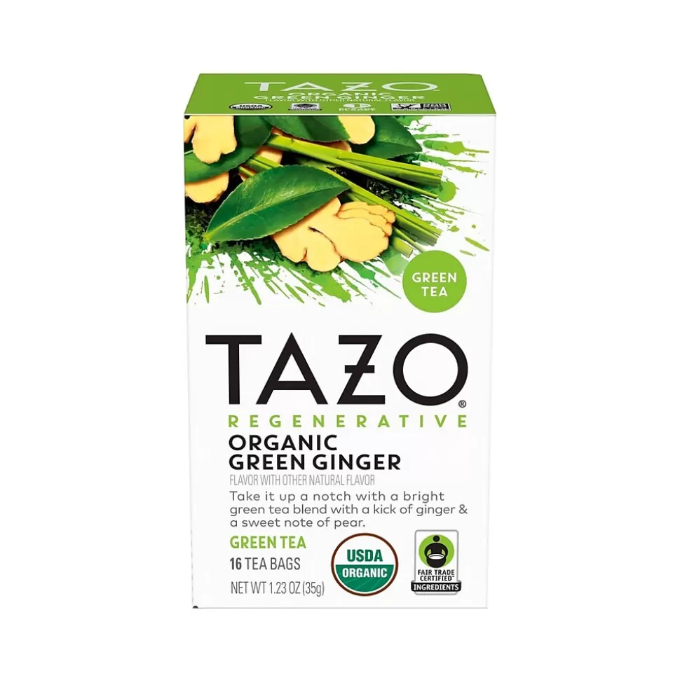 Tazo Green Ginger Green Tea Bag, 1.23 Oz., 16/Box (10794522003560) Discount