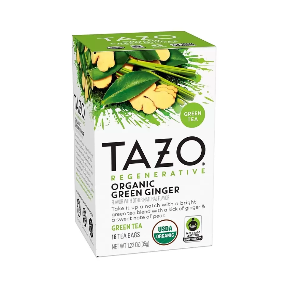 Tazo Green Ginger Green Tea Bag, 1.23 Oz., 16/Box (10794522003560) Discount