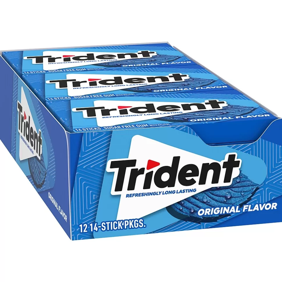 Trident Original Gum, 14 Pieces/Pack, 12/Box (MOZ01108) Discount