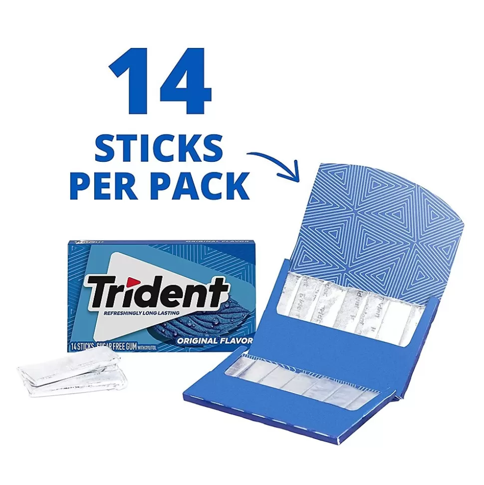 Trident Original Gum, 14 Pieces/Pack, 12/Box (MOZ01108) Discount