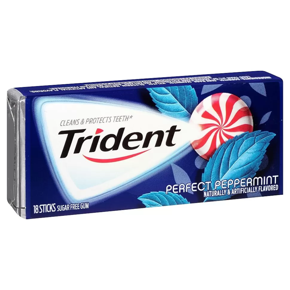 Trident Sugar Free Perfect Peppermint Gum, 14 Pieces/Pack, 12/Pack (209-02517) Hot