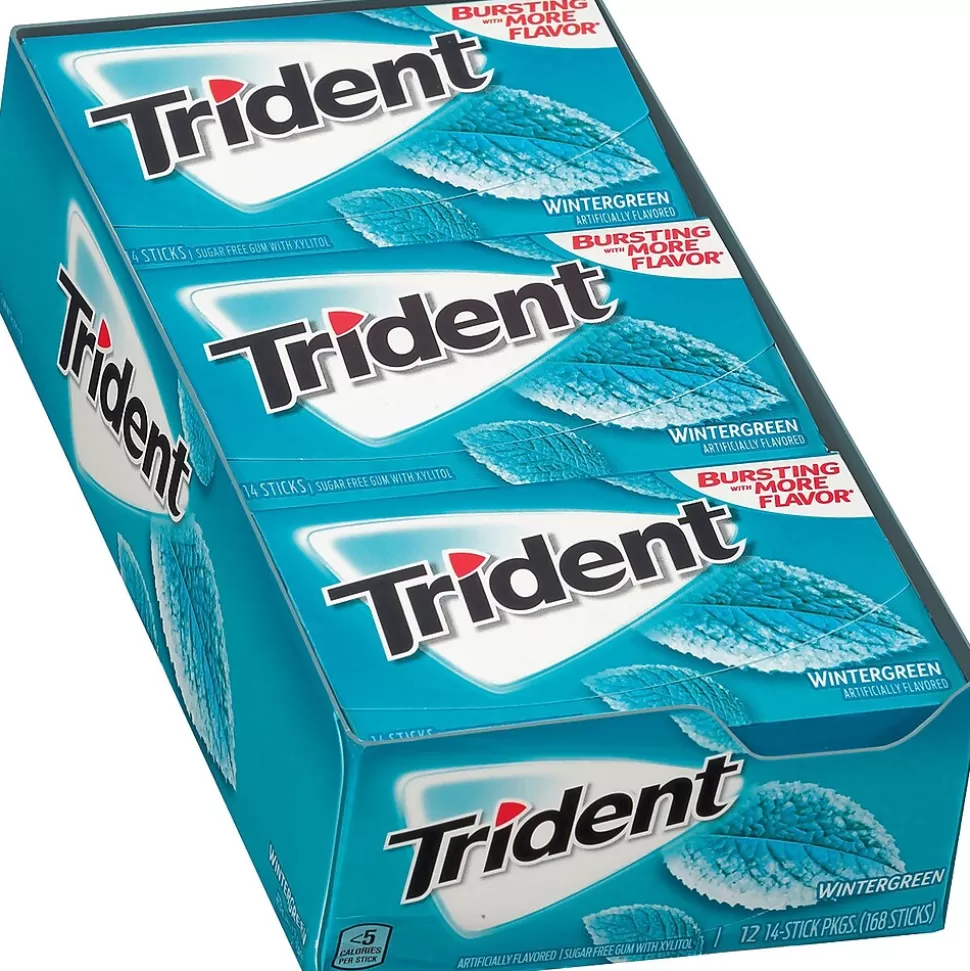 Trident Sugar Free Wintergreen Gum, 16 oz., 14 Pieces/Pack, 12/Pack (304-00058) Best