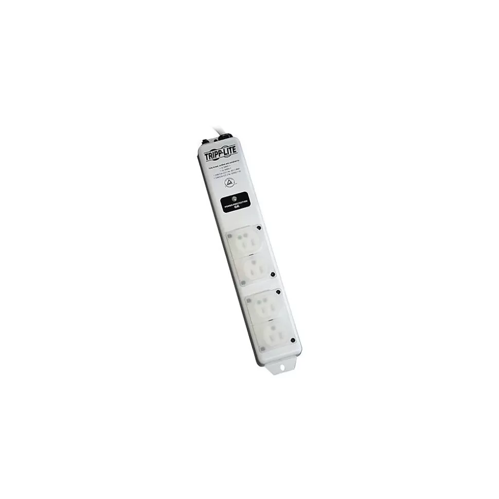 Tripp Lite 6' 4 Outlet Power Strip w-Surge Protection, White Discount