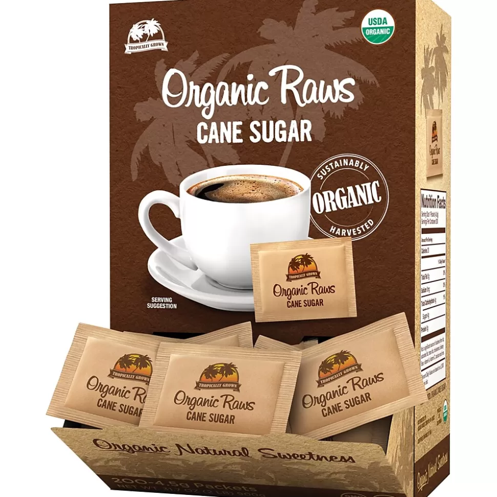 Maui Brand Tropically Grown Organic Raws Cane Sugar, 200/Box (83035) Online