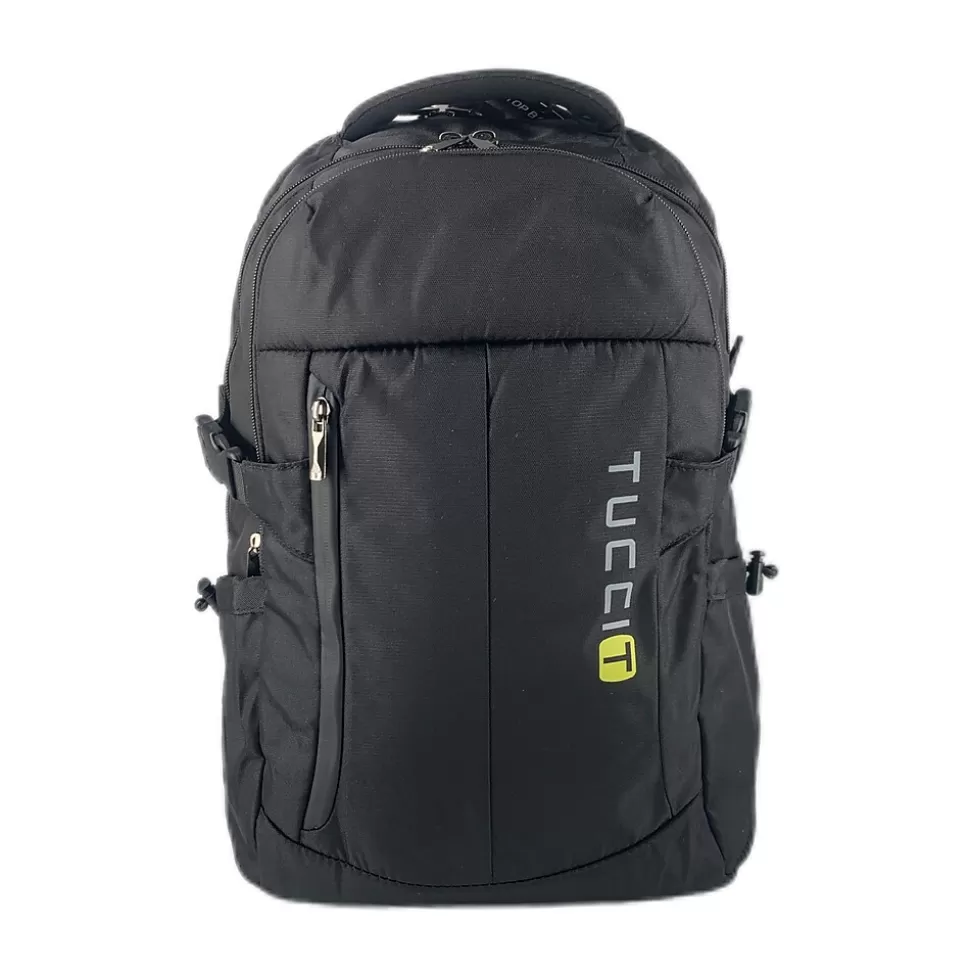 TUCCI HITCHHIKER Laptop Backpack, Medium, Black (T0569) Outlet