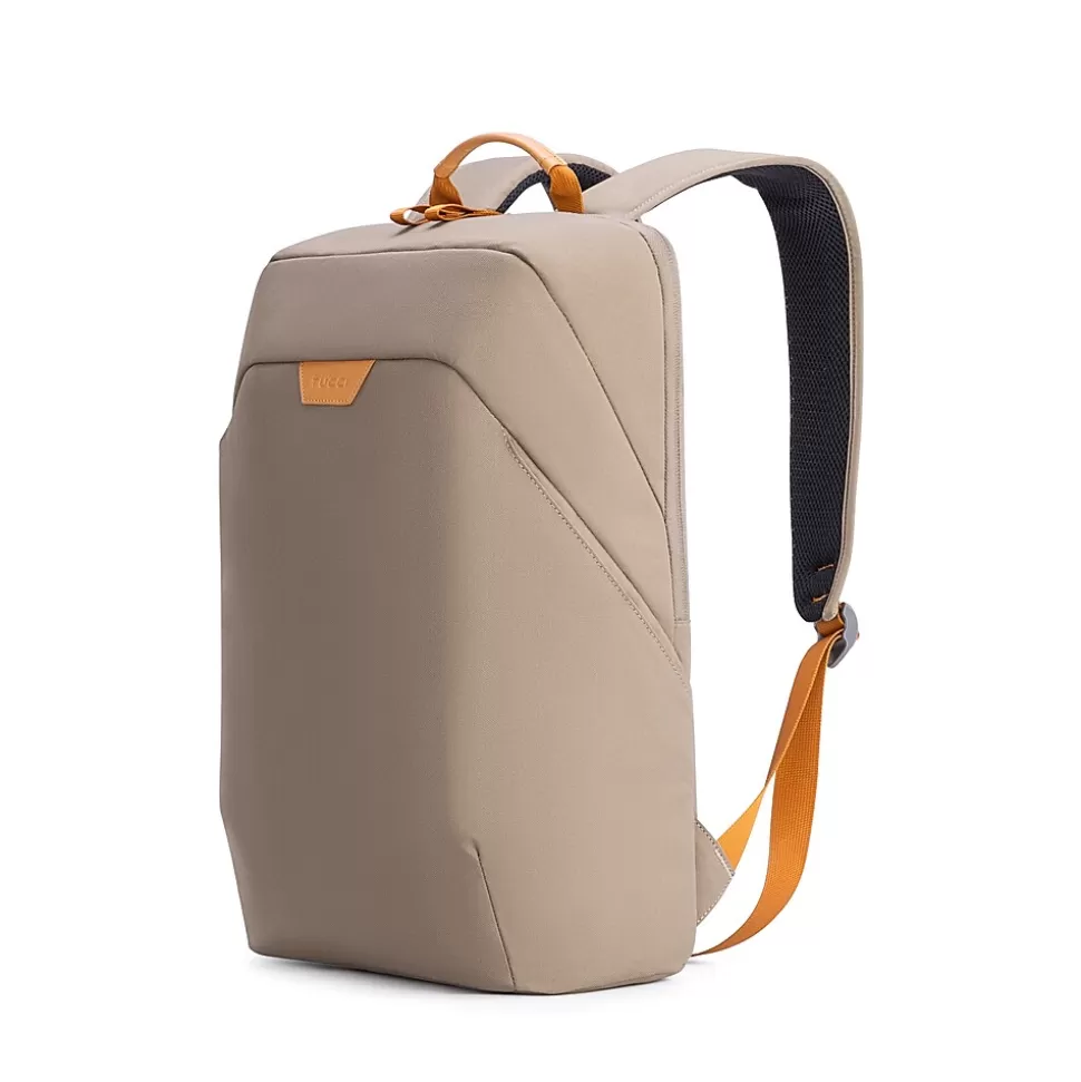 TUCCI Laptop Backpack, Medium, Beige (T0587) Shop