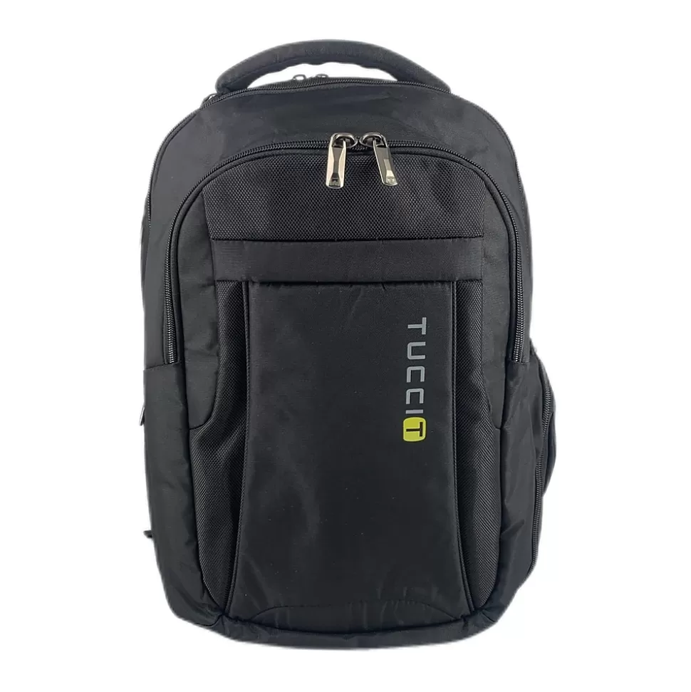 TUCCI Laptop Backpack, Medium, Black (T0571) Flash Sale