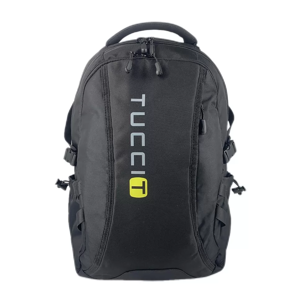 TUCCI Laptop Backpack, Medium, Black (T0570) Flash Sale