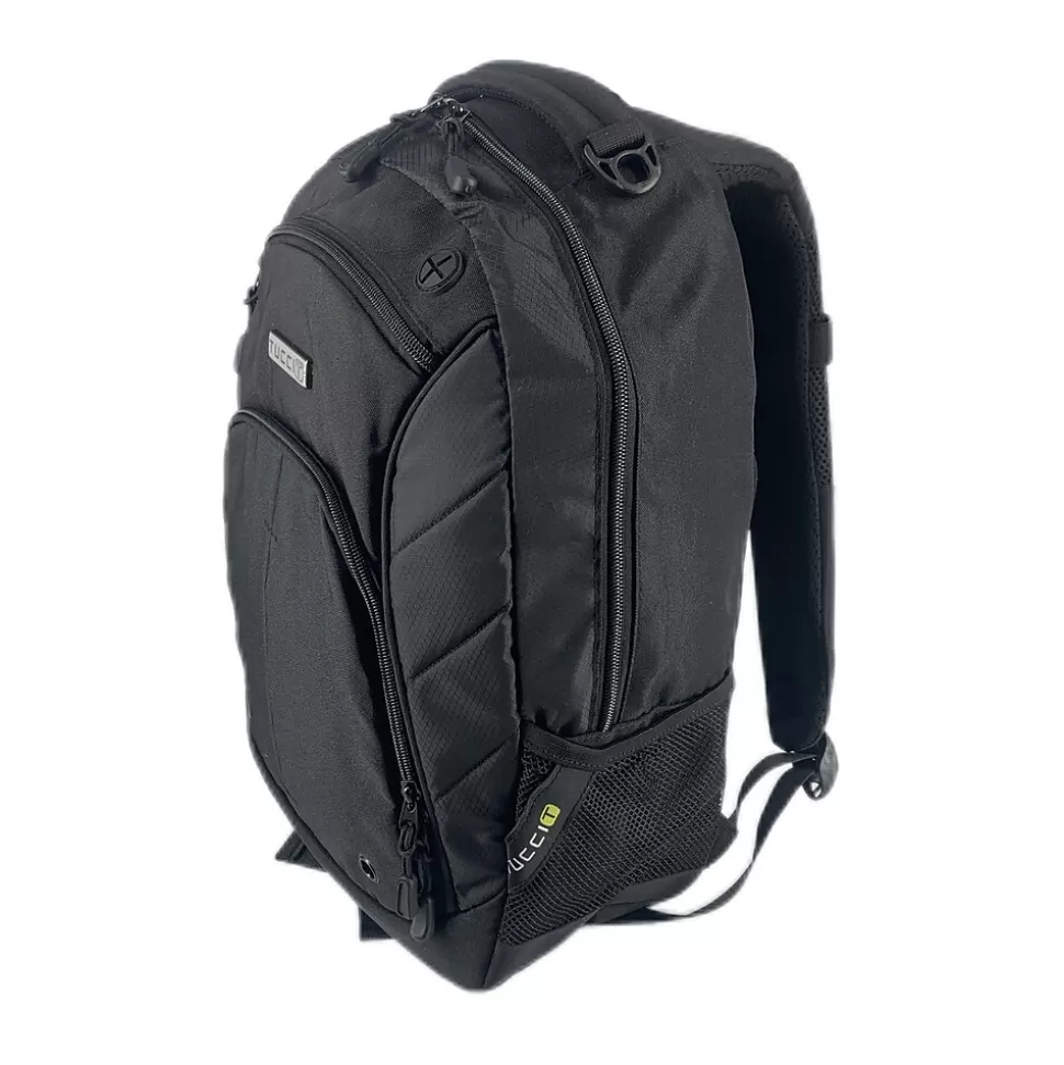 TUCCI Laptop Backpack, Medium, Black (T0565) Hot