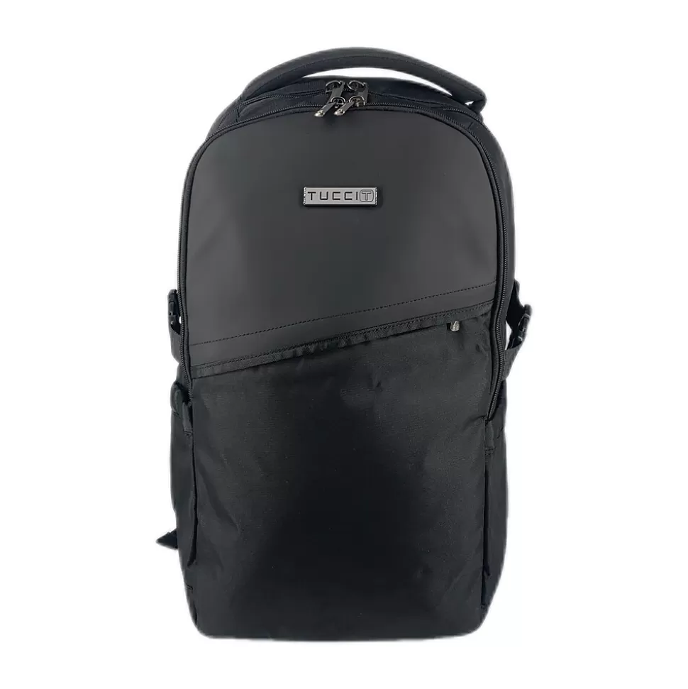 TUCCI SprintRider Laptop Backpack, Medium, Black (T0568) Best Sale