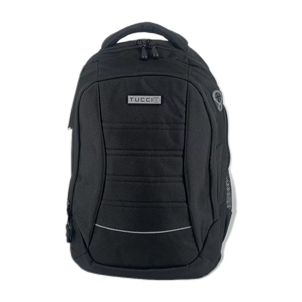 TUCCI TrailBlazer Laptop Backpack, Medium, Black (T0567) Flash Sale