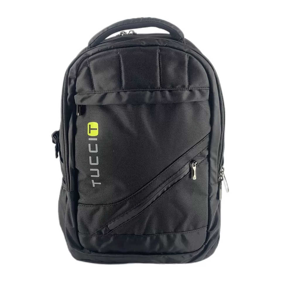 TUCCI Turbo Pack Backpack, Medium, Black (T0561) Clearance