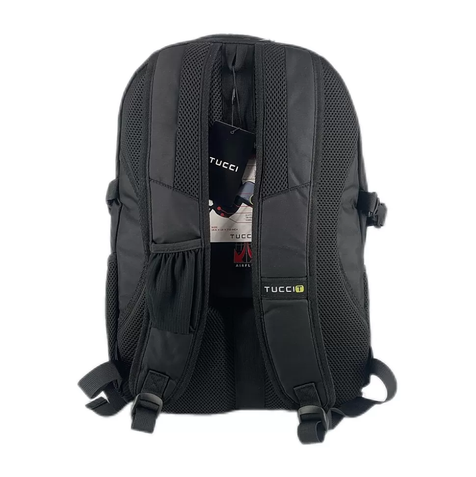 TUCCI Turbo Pack Backpack, Medium, Black (T0561) Clearance