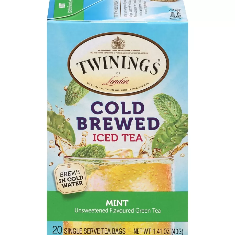 Twinings Cold Brewed Mint Tea Bags, 20/Box (F07413) New