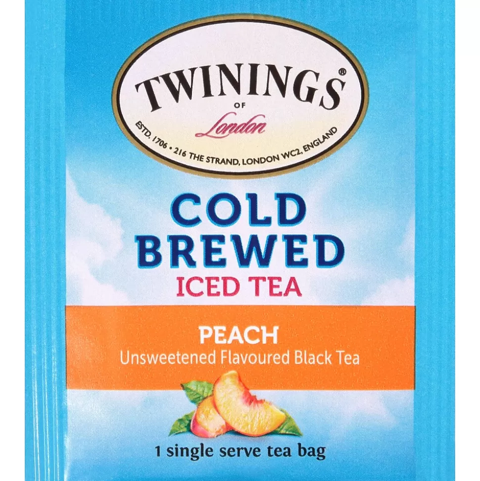 Twinings Cold Brewed Peach Tea Bags, 20/Box (F10055) Flash Sale