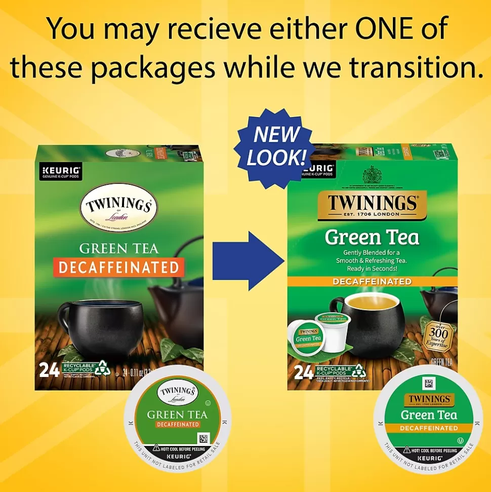 Twinings Decaf Green Tea, Keurig® K-Cup® Pods, 24/Box (TNA90557) Shop