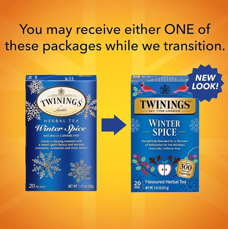 Twinings Decaf Winter Spice Herbal Tea Bags, 20/Box (F07058) Discount