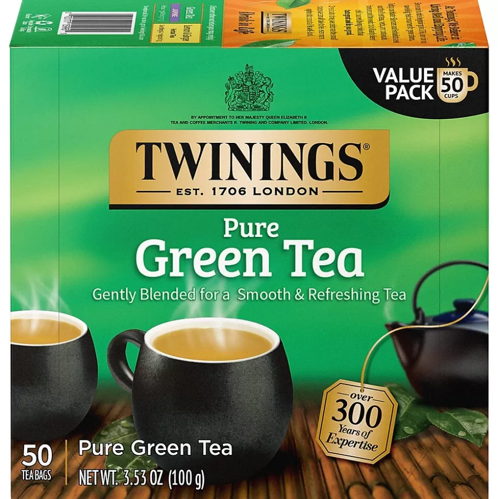 Twinings Green Tea Bags, 50/Box (F05789) Discount