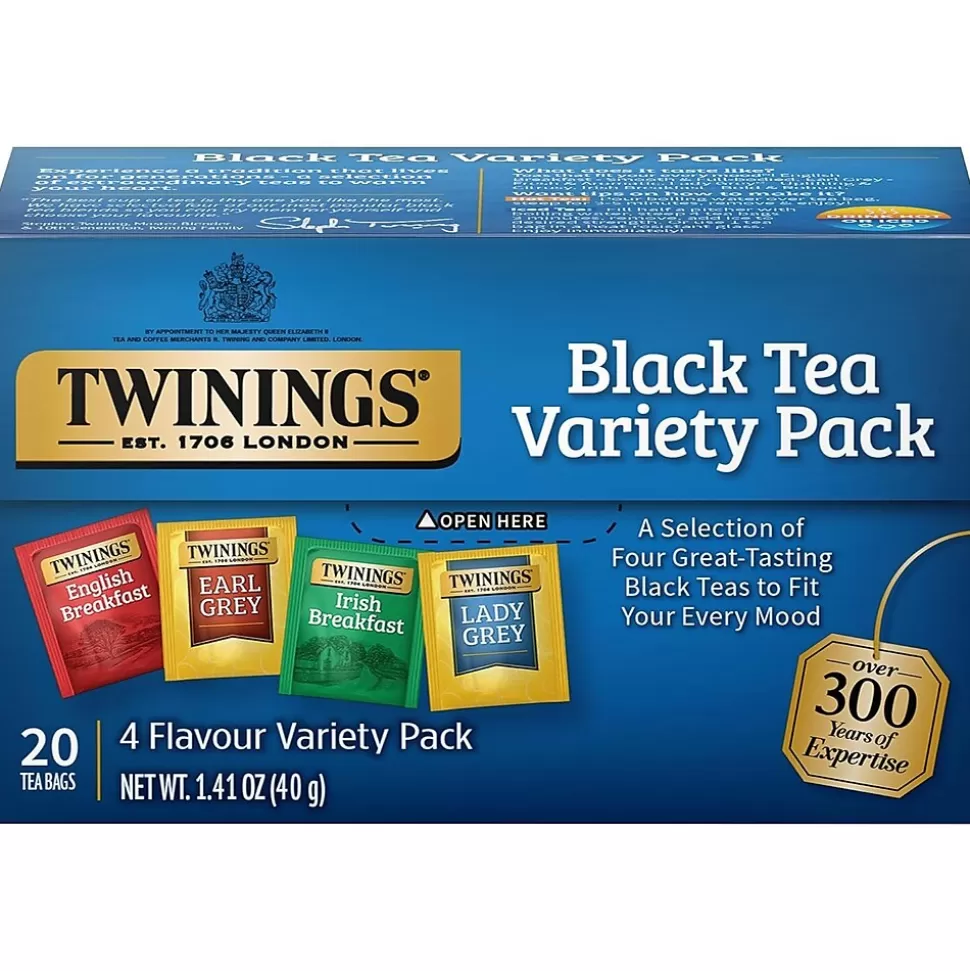 Twinings Variety Pack Black Tea Bags, 20/Box (F05320) Hot