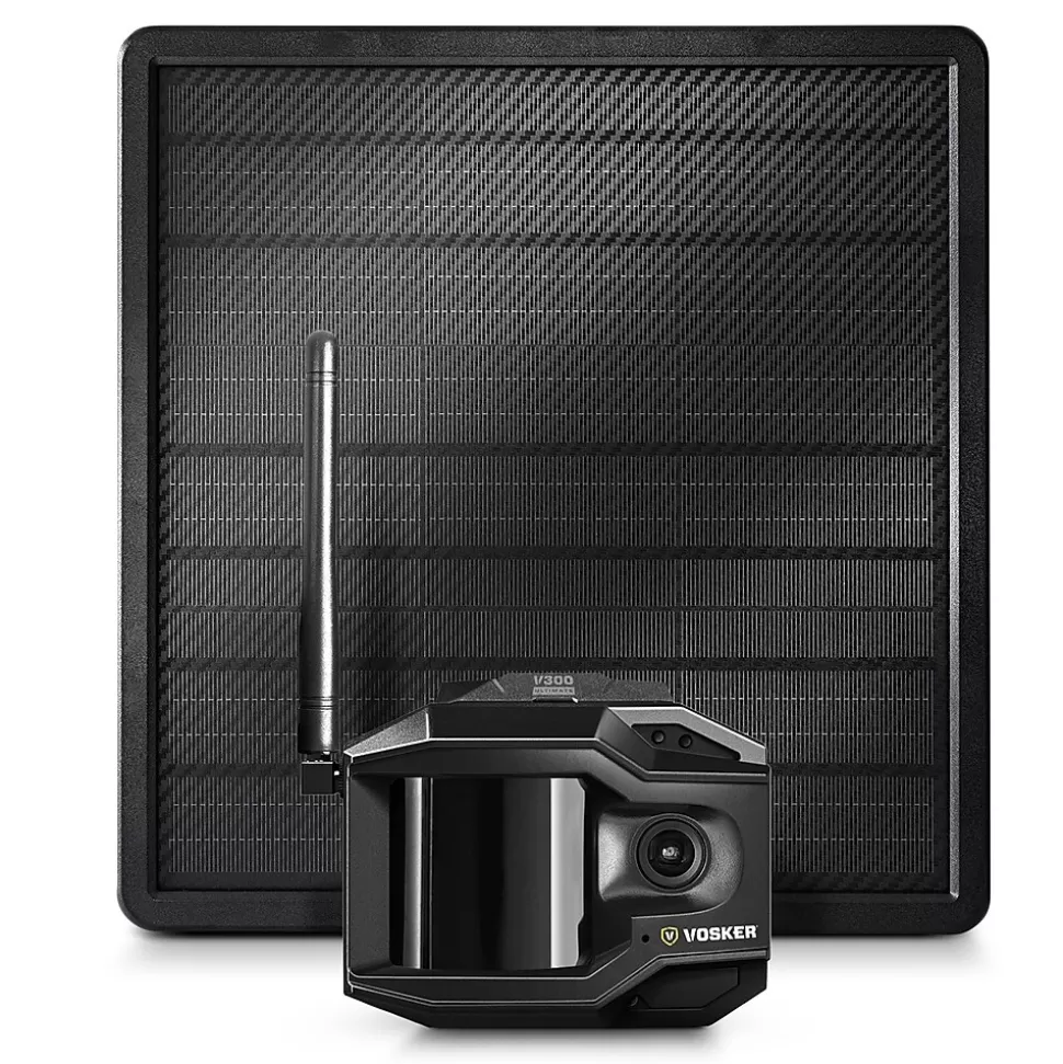 VOSKER V300 Outdoor Wired/Wireless Solar Security Camera, Black (V300-ULT-US) Shop