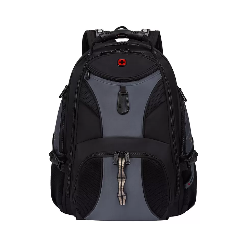 Wenger 1900 ScanSmart Laptop Backpack, Black/Gray (19002411) Flash Sale