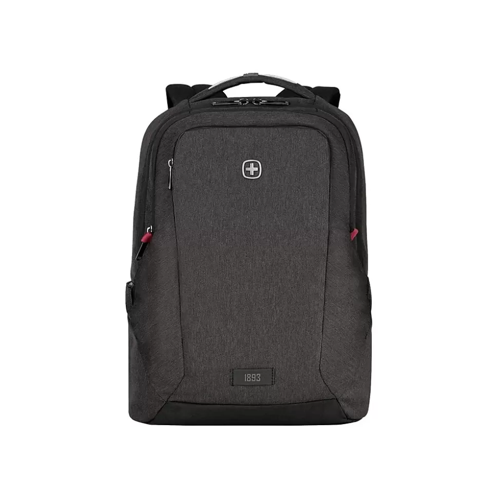 Wenger MX Professional Laptop Backpack, Heather Gray Polyester (611641) Discount