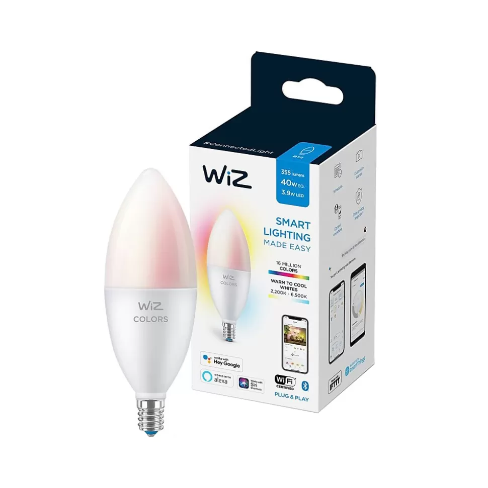 Philips WiZ 40W Equivalent E12 LED Smart Bulb, White (603522) Cheap