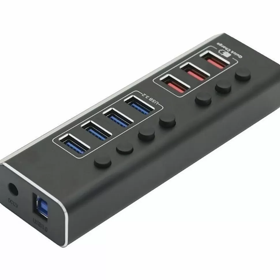 4XEM 7-Port USB-A 3.2 Gen 1 Data Hub, Black (4XUSBAHUB7PDTAA) Cheap