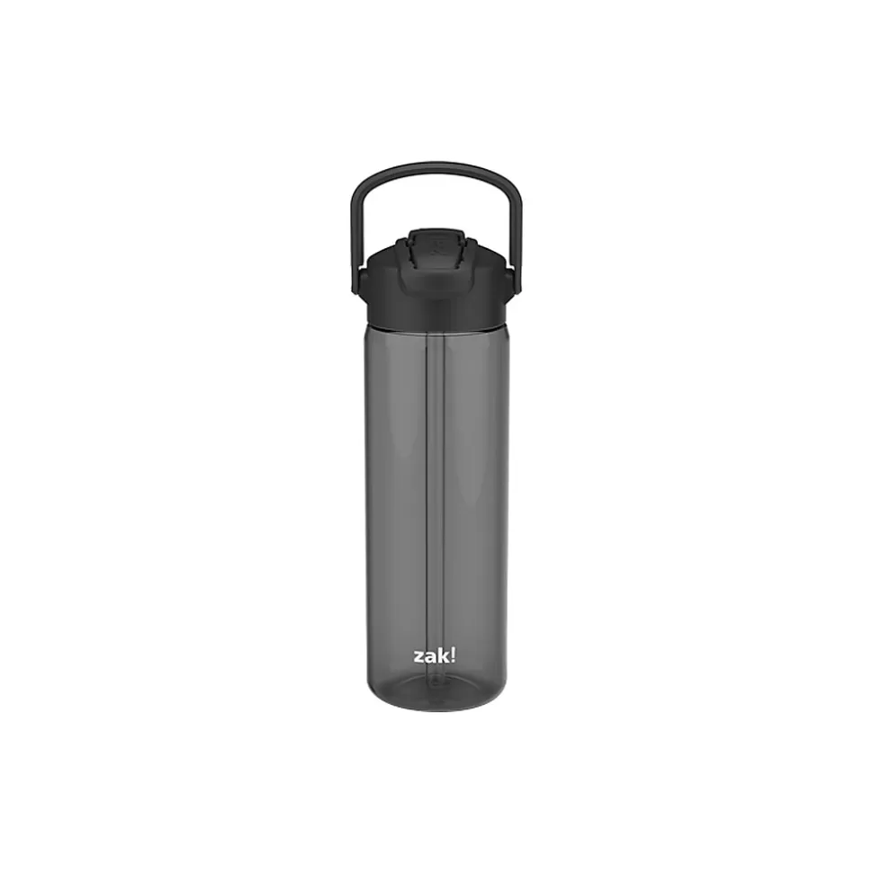 Zak! Liberty Plastic Water Bottle, 24 oz., Ebony (0015-X280) New